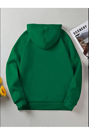 Los Angeles Desenli Kapüşonlu Cepli Sweatshirt