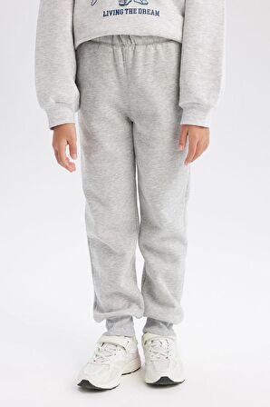 DeFacto Kız Çocuk Basic Düz Kalın Jogger Eşofman Altı D7009A824WNGR93