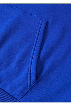 Palmiye Baskılı Cepli Kapüşonlu Sweatshirt