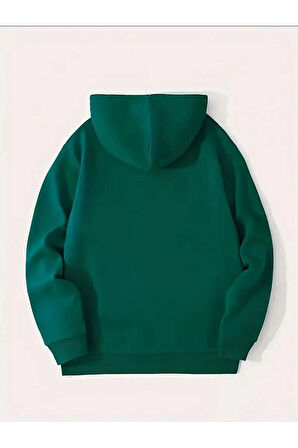 Newyork Baskılı  Cepli Kapüşonlu Sweatshirt