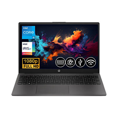 HP 250 G10 Intel Core i5 1334U 8GB 512GB M.2 SSD B2NC5ES ATL3  Fdos 15.6" Taşınabilir Bilgisayar
