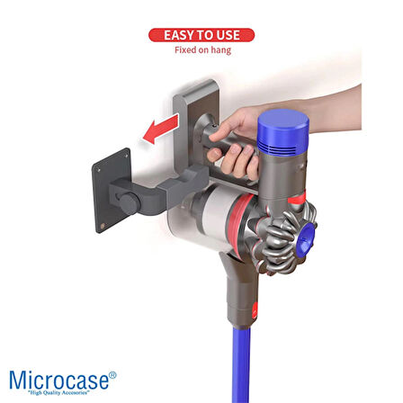 Microcase Sarjlı Süpürgeler için Duvara Askı Aparatı Standı - SİYAH AL4980