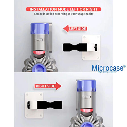 Microcase Sarjlı Süpürgeler için Duvara Askı Aparatı Standı - SİYAH AL4980