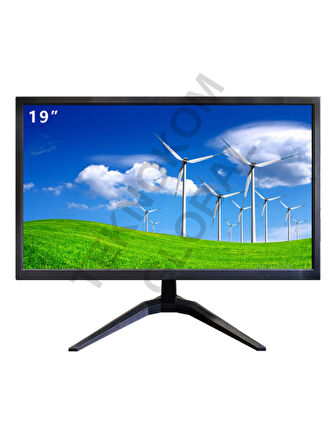 19" Profesyonel LED Monitör | Hdmı VGA USB Rca Hoparlörlü Kumanda 5ms Duvara Montaj OT19R