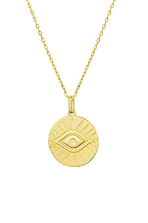 Kadın Büyük Göz Madalyon Kolye | undefined