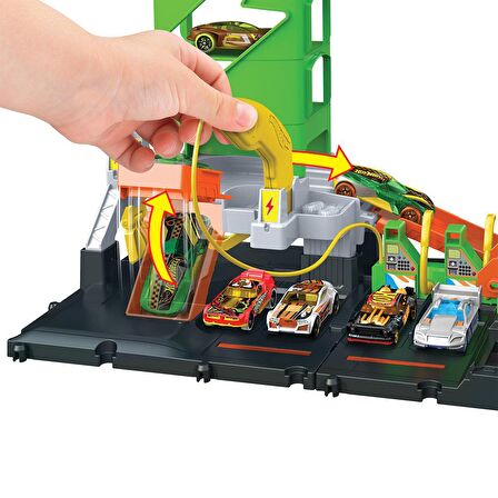 HTN79 Hot Wheels Elektrikli Araç Şarj İstasyonu Oyun Seti FABBATOYS