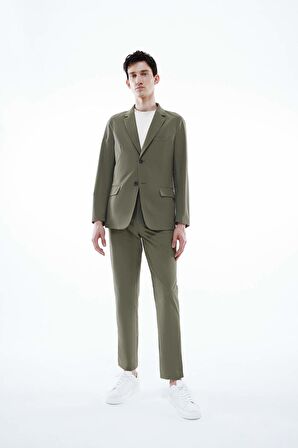 DeFacto Regular Fit Ceket Yaka Düğmeli Astarlı Basic Düz Blazer Ceket B7179AX24SPKH438