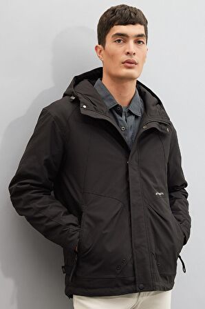 Regular Fit Kapüşonlu Mont