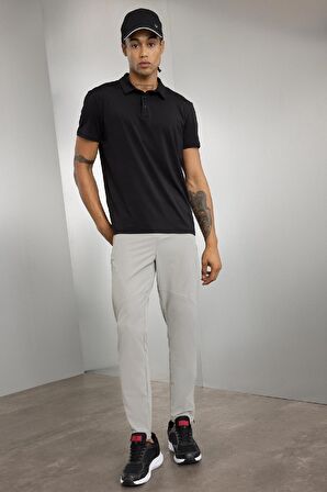 DeFactoFit Siyah Standart Fit Basic Düz Kısa Kollu Sporcu Polo Tişört C9267AX24AUBK81