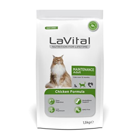 Lavital Maintenance Tavuklu Yetişkin Kedi Maması 1,5 Kg