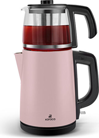 Karaca Tea Glass 2 In 1 Çelik Çay Makinesi Ve Kettle Cosmic Lilac