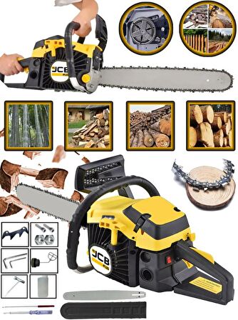 Projcb Plus American V-POWER 1400 Ağaç Motoru Testere Hızar Magnezyum Karter 50 cm Pala