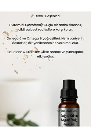 Soğuk Sıkım ARGAN YAĞI 20 ML