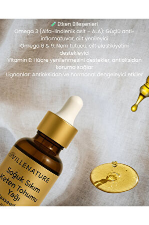 Soğuk Sıkım Keten Tohumu Yağı 50 ML