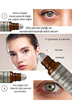 ROSE BOMB GÖZ ÇEVRESİ SERUMU 10 ML, Saf Gül Yağı ve Saf Gül Mayası