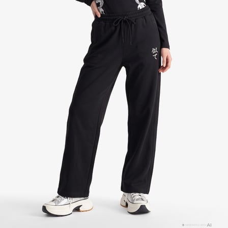 UNITED4 Regular Fit Kadın Siyah Pantolon