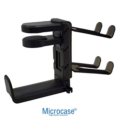 Microcase 2in1 Kulaklık ve Oyun Kolları İçin Masaya Monte Düzenleyici Tutucu - SİYAH AL5049