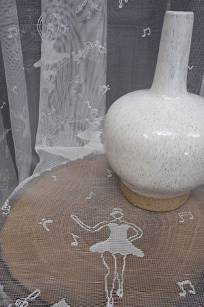 Balerin Modeli Kız Cocuk Odası 3Kat Sık Pileli Tül Perde