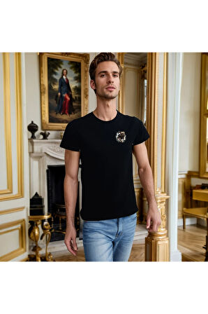 Bulldog T-shirt %100 Pamuklu Siyah Penye Basic Erkek Tişört