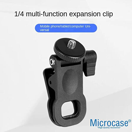 Microcase Çok Amaçlı Kıskaçlı 1/4 Vida başlıklı Tutucu Oval Tasarım Başlık - SİYAH AL5001