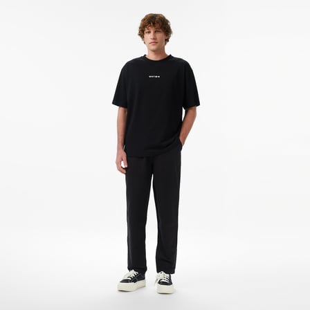 UNITED4 Regular Fit Erkek Siyah T-Shirt