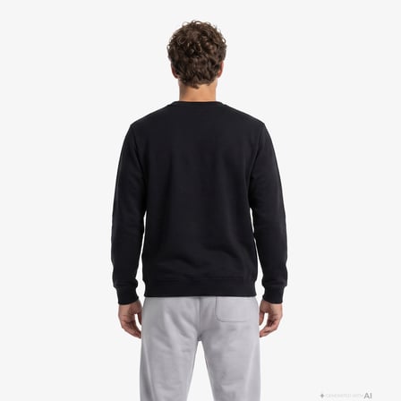 UNITED4 Regular Fit Erkek Siyah Sweatshirt