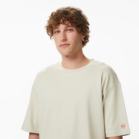 UNITED4 Regular Fit Erkek Krem T-Shirt