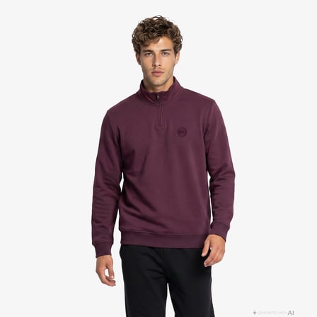 UNITED4 Regular Fit Erkek Bordo Sweatshirt