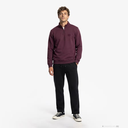UNITED4 Regular Fit Erkek Bordo Sweatshirt