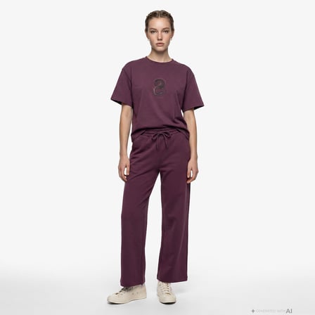 UNITED4 Regular Fit Kadın Bordo Eşofman Altı