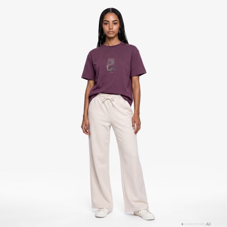 UNITED4 Regular Fit Kadın Krem Eşofman Altı