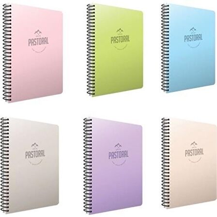 Gıpta Pastoral A4 Plastik Kapak Spiralli 96 Yaprak 3 Kareli + 72 Yaprak 2 Çizgili Defter