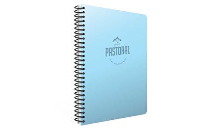 Gıpta Pastoral A4 96 Yaprak Plastik Kapak Spiralli Kareli Defter 12 Adet