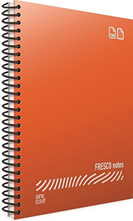 Gıpta Fresco A4 80 Yaprak Plastik Kapak Spiralli Defter Kareli- 12 Adet