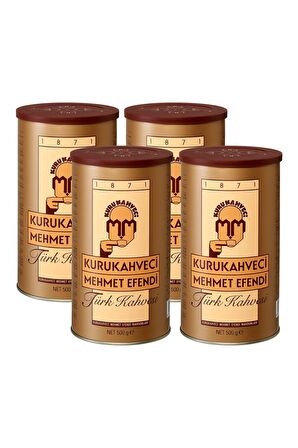 Kurukahveci Mehmet Efendi Sade Öğütülmüş Türk Kahvesi Teneke Kutu 4x500 gr 