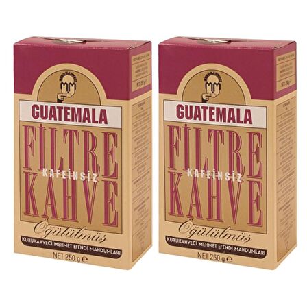 Guatemala Kafeinsiz Orta Sert-Sert İçim Öğütülmüş Guatemala Filtre Kahve 2 x 250 gr