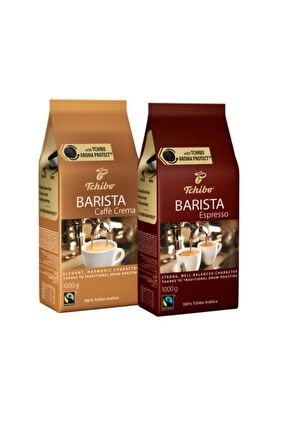 Barista Serisi Espresso + Crema Çekirdek Kahve 1000 Gr 2'li Set