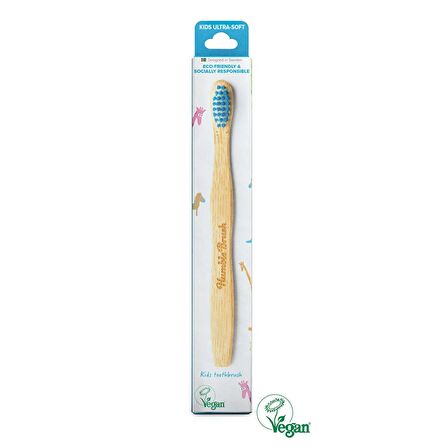 Organicadent DoğalÇocuk Diş Macunu + Humble Brush Bambu Diş Fırçası (MAVİ)