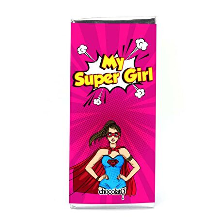 Supergirl'e 100 gr.  Sütlü Tablet Çikolata