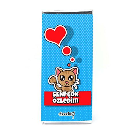 Seni Çok Özledim 100 gr. Bitter Tablet Çikolata