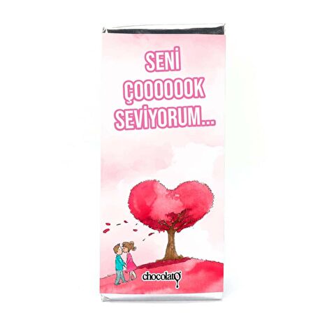 Seni Çok Seviyorum 100 gr. Sütlü Tablet Çikolata
