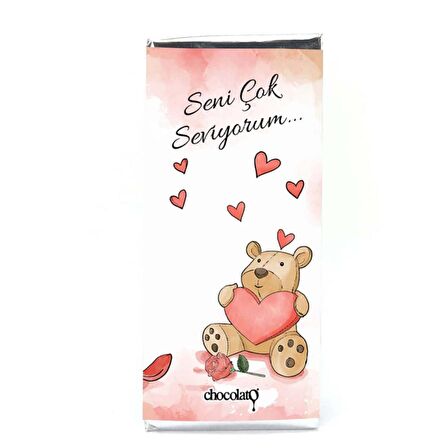 Seni Çok Seviyorum 100 gr. Sütlü Tablet Çikolata