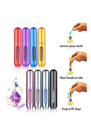 2 Adet Cep Parfüm Şişesi – Doldurulabilir Alüminyum Mini Atomizer Sprey, Seyahat Ve Günlük Kullanım, Cebe Sığan Travel Perfume
