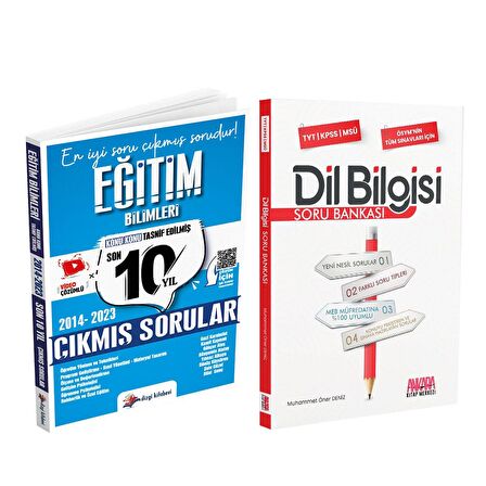 Dizgi 2024 KPSS Eğitim Bilimleri Konularına Göre Düzenlemiş 10 Yıl Çıkmış Sorular ve AKM Dil Bilgisi Soru Bankası Seti