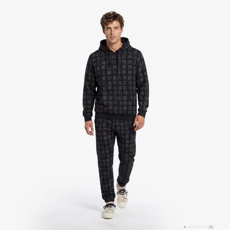 UNITED4 Regular Fit Erkek Siyah Eşofman Altı