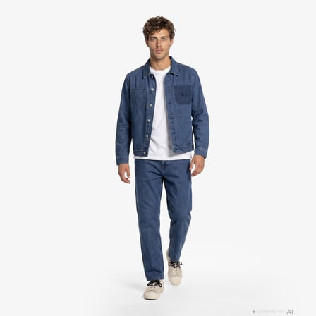 UNITED4 Classic Fit Erkek Mavi Pantolon