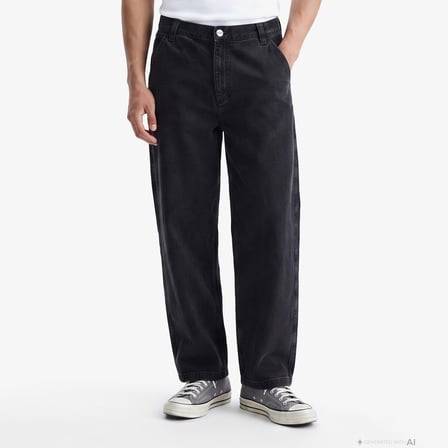 UNITED4 Denim Erkek Siyah Pantolon