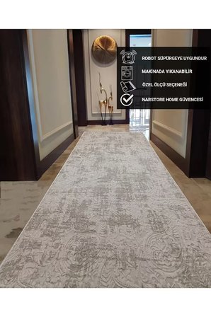 Dinarsu Nevra Asos Vizon Kaymaz Taban Kesme Halı Yolluk