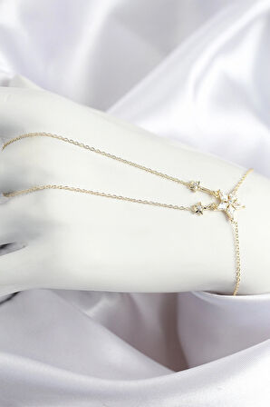 Dodes Dodes Pirinç Zirkon Taşlı Yıldız Model Gold Renk Şahmeran TG27SN710