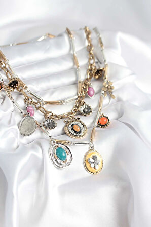 Dodes Dodes Pirinç Otantik Kolye Seti TG27BKO10722